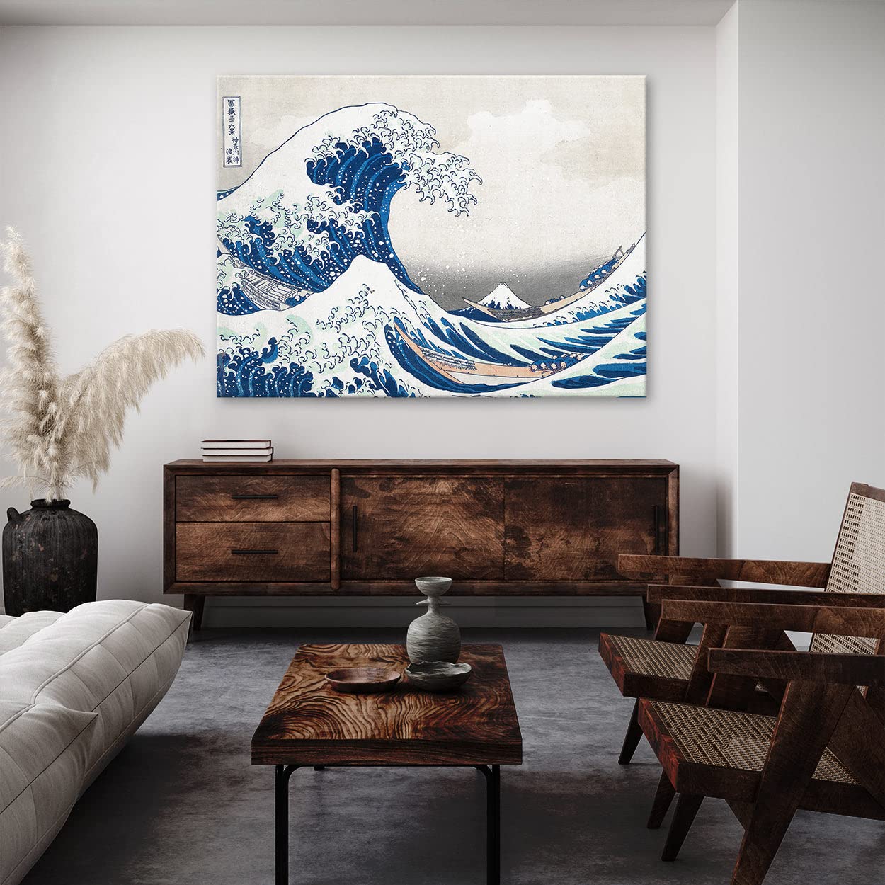 Katsushika Hokusai, Tsunami 1615 Canvas Art - Home Decor Wall Art Katsushika Hokusai, Tsunami 1615 Canvas Art - Home Decor Wall Art